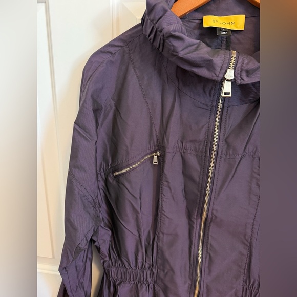 St. John Nylon Purple Jacket size Large - Picture 3 of 9